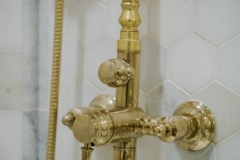 Brass valves closeup