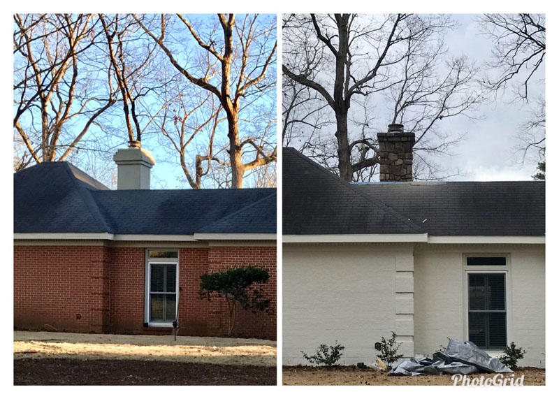 Exterior Paint before and After