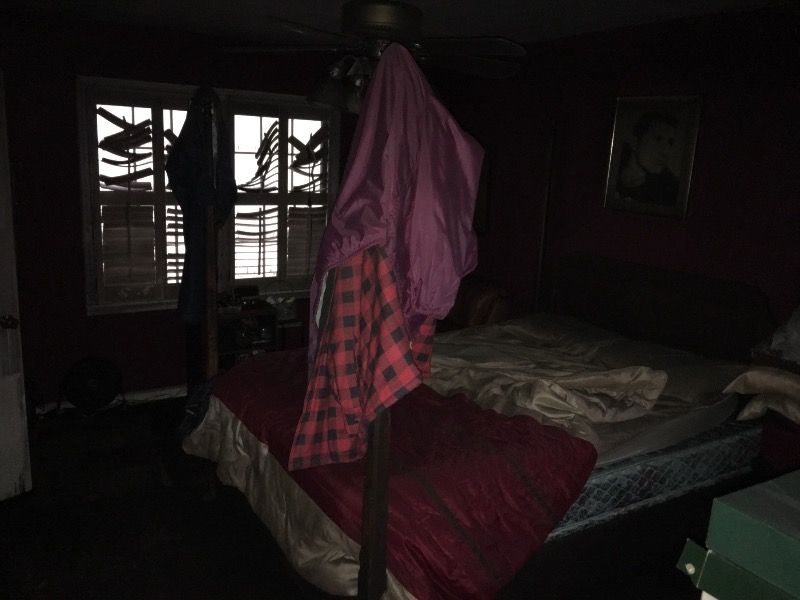 Master bedroom after fire